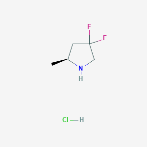 molecular formula C5H10ClF2N B12086885 (S)-4,4-Difluoro-2-methylpyrrolidine hydrochloride 