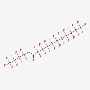 molecular formula C16H3F30I B12086921 Hexadecane, 1,1,1,2,2,3,3,4,4,5,5,6,6,7,7,8,8,9,9,10,10,13,13,14,14,15,15,16,16,16-triacontafluoro-11-iodo- CAS No. 1980053-05-1