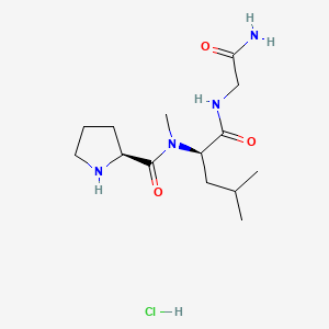 molecular formula C14H27ClN4O3 B12086963 Pareptide hydrochloride CAS No. 63236-23-7
