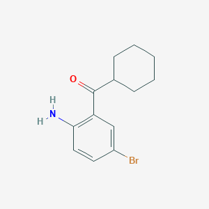 molecular formula C13H16BrNO B12087002 (2-Amino-5-bromo-phenyl)-cyclohexyl-methanone 