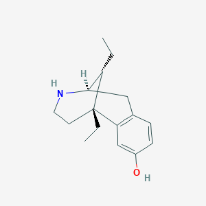 molecular formula C16H23NO B1208701 (1R,9R,13R)-1,13-Diethyl-10-azatricyclo[7.3.1.02,7]trideca-2(7),3,5-trien-4-ol CAS No. 73574-12-6
