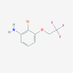 molecular formula C8H7BrF3NO B12087012 2-Bromo-3-(2,2,2-trifluoroethoxy)aniline 
