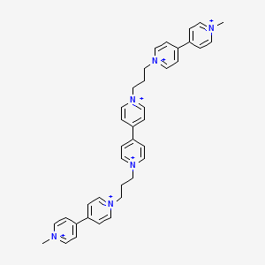 molecular formula C38H42N6+6 B1208703 1,1'-Bis[3-(1'-methyl-4,4'-bipyridinium-1-yl)propyl]-4,4'-bipyridinium 