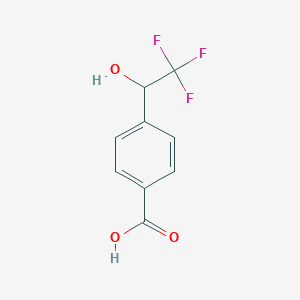 molecular formula C9H7F3O3 B12087034 4-(2,2,2-Trifluoro-1-hydroxyethyl)benzoic acid 