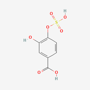 molecular formula C7H6O7S B1208705 3-羟基磺酰氧基苯甲酸 CAS No. 76496-12-3
