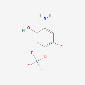 molecular formula C7H5F4NO2 B12087075 2-Amino-4-fluoro-5-(trifluoromethoxy)phenol CAS No. 1803850-88-5