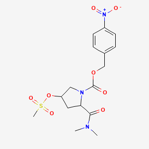 molecular formula C16H21N3O8S B12087076 (2S,4R)-2-[(Dimethylamino)carbonyl]-4-[(methylsulfonyl)oxy]-1-pyrrolidinecarboxylicAcid-d64-NitrobenzylEster-d6 