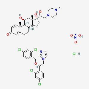 molecular formula C44H54Cl5N5O8 B1208708 Mycosolon CAS No. 78232-18-5