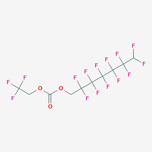 molecular formula C10H5F15O3 B12087092 1H,1H,7H-Perfluoroheptyl 2,2,2-trifluoroethyl carbonate 