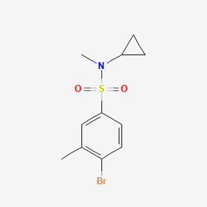 molecular formula C11H14BrNO2S B12087136 4-bromo-N-cyclopropyl-N,3-dimethylbenzenesulfonamide 