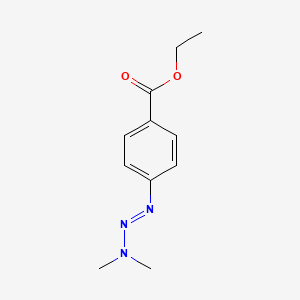 molecular formula C11H15N3O2 B1208714 3,3-Dimethyl-1-(4-carbethoxyphenyl)triazene CAS No. 21600-51-1
