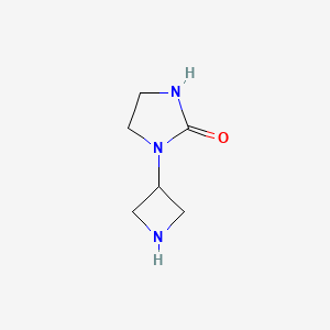 molecular formula C6H11N3O B12087147 1-(Azetidin-3-yl)imidazolidin-2-one 