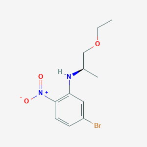 molecular formula C11H15BrN2O3 B12087158 (R)-5-bromo-N-(1-ethoxypropan-2-yl)-2-nitroaniline 
