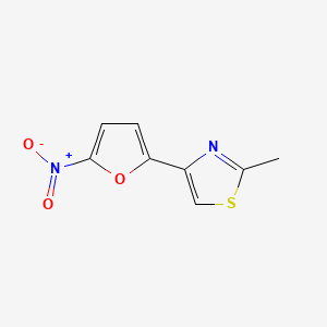 molecular formula C8H6N2O3S B1208719 2-Methyl-4-(5-nitro-2-furyl)thiazole CAS No. 53757-29-2