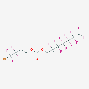 molecular formula C12H7BrF16O3 B12087190 4-Bromo-3,3,4,4-tetrafluorobutyl 1H,1H,7H-perfluoroheptyl carbonate 