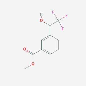 molecular formula C10H9F3O3 B12087203 Methyl 3-(2,2,2-trifluoro-1-hydroxyethyl)benzoate 