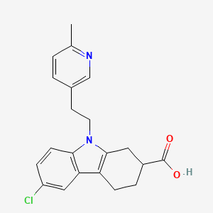 6-Chloro-9-[2-(6-methylpyridin-3-yl)ethyl]-1,2,3,4-tetrahydrocarbazole-2-carboxylic acid