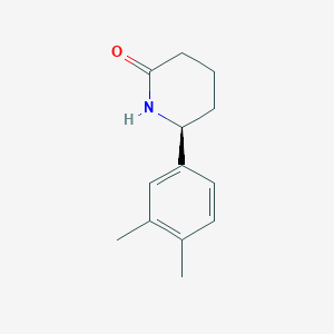 molecular formula C13H17NO B12087270 (S)-6-(3,4-Dimethylphenyl)piperidin-2-one 