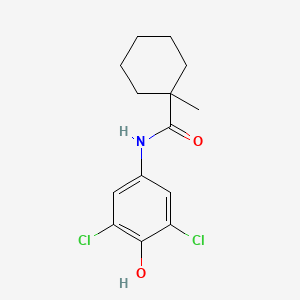 molecular formula C14H17Cl2NO2 B12087272 Cyclohexanecarboxamide, N-(3,5-dichloro-4-hydroxyphenyl)-1-methyl- 