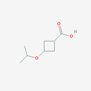 molecular formula C8H14O3 B12087281 3-(Propan-2-yloxy)cyclobutane-1-carboxylic acid 
