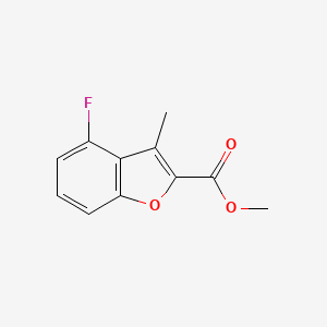 molecular formula C11H9FO3 B12087287 Methyl 4-fluoro-3-methylbenzofuran-2-carboxylate 