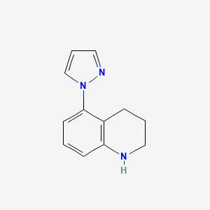 molecular formula C12H13N3 B12087288 5-(1H-pyrazol-1-yl)-1,2,3,4-tetrahydroquinoline 