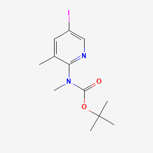 molecular formula C12H17IN2O2 B12087301 2-(N-Boc-methylamino)-5-iodo-3-methylpyridine CAS No. 942206-08-8