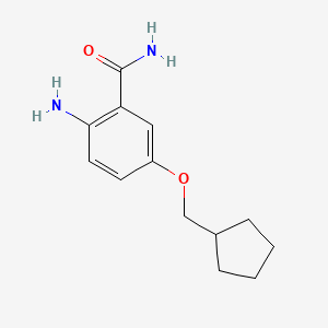 molecular formula C13H18N2O2 B12087313 2-Amino-5-(cyclopentylmethoxy)benzamide 