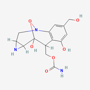 3,9-Epoxy-3H-azirino(2,3-c)(1)benzazocine-5,8-dimethanol, 1,1a,2,8,9,9a-hexahydro-7,9-dihydroxy-, alpha(8)-carbamate