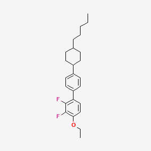 molecular formula C25H32F2O B12087324 1,1'-Biphenyl, 4-ethoxy-2,3-difluoro-4'-(trans-4-pentylcyclohexyl)- CAS No. 123560-47-4