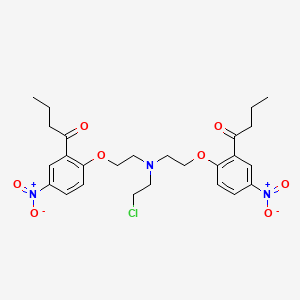 N,N-Bis(2-(2-butanoyl)-4-nitrophenoxyethyl)-N-(2-chloroethyl)amine