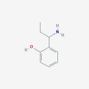 molecular formula C9H13NO B12087343 2-(1-Aminopropyl)phenol 