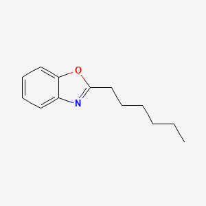 molecular formula C13H17NO B12087344 Benzoxazole, 2-hexyl- CAS No. 6797-16-6