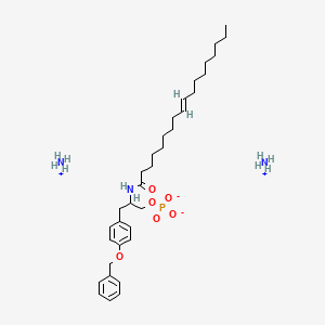 molecular formula C34H58N3O6P B12087375 (S)-phosphoric acid Mono-[3-(4-benzyloxy-phenyl)-2-octadec-9-enoylaMino-propyl] ester (aMMoniuM salt) 