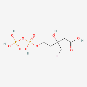 molecular formula C6H13FO10P2 B1208738 3-(Fluoromethyl)-3-hydroxy-5-{[hydroxy(phosphonooxy)phosphoryl]oxy}pentanoic acid CAS No. 96643-92-4