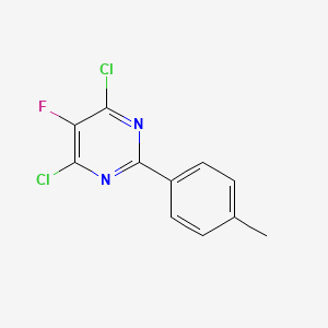 molecular formula C11H7Cl2FN2 B12087390 4,6-Dichloro-5-fluoro-2-(p-tolyl)pyrimidine 