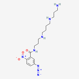 molecular formula C17H28N8O3 B1208745 (5-Azido-2-nitrobenzoyl)spermine CAS No. 120547-02-6