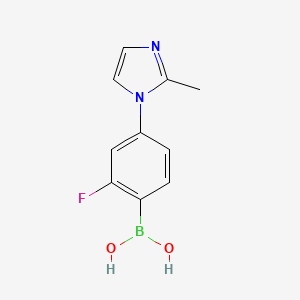 molecular formula C10H10BFN2O2 B12087457 Boronic acid, B-[2-fluoro-4-(2-methyl-1H-imidazol-1-yl)phenyl]- CAS No. 2225175-91-5