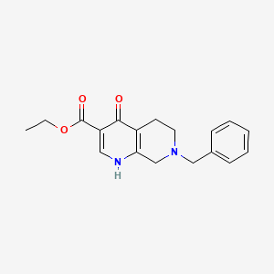 molecular formula C18H20N2O3 B12087467 Ethyl 7-benzyl-4-hydroxy-5,6,7,8-tetrahydro-1,7-naphthyridine-3-carboxylate CAS No. 1207176-20-2