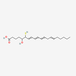 molecular formula C20H32O3S B1208749 5-Hydroxy-6-sulfanylicosa-7,9,11,14-tetraenoic acid 