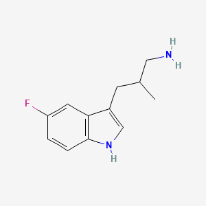 molecular formula C12H15FN2 B12087490 3-(5-Fluoro-1H-indol-3-yl)-2-methyl-propylamine 