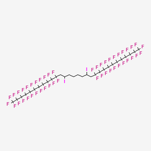 molecular formula C30H14F46I2 B12087498 Triacontane, 1,1,1,2,2,3,3,4,4,5,5,6,6,7,7,8,8,9,9,10,10,11,11,20,20,21,21,22,22,23,23,24,24,25,25,26,26,27,27,28,28,29,29,30,30,30-hexatetracontafluoro-13,18-diiodo- CAS No. 1980054-47-4