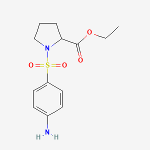 molecular formula C13H18N2O4S B12087501 1-[(4-Aminophenyl)sulfonyl]-DL-proline ethyl ester 