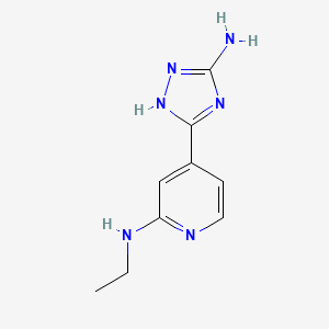 molecular formula C9H12N6 B1208753 4-(3-Amino-1h-1,2,4-triazol-5-yl)-n-ethylpyridin-2-amine CAS No. 77314-77-3