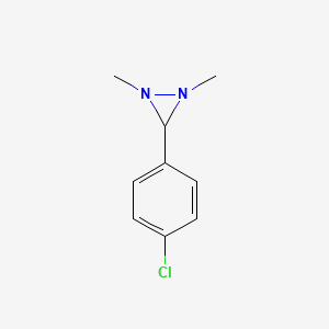 molecular formula C9H11ClN2 B1208757 Diaziridine, 3-(4-chlorophenyl)-1,2-dimethyl- CAS No. 81262-06-8