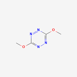 molecular formula C4H6N4O2 B12087576 1,2,4,5-Tetrazine, 3,6-dimethoxy- CAS No. 81930-31-6