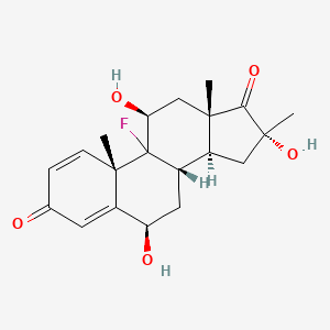 molecular formula C20H25FO5 B1208758 9-Fluoro-6,11,16-trihydroxy-16-methylandrosta-1,4-diene-3,17-dione 
