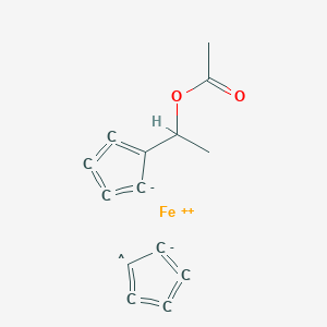 molecular formula C14H7FeO2 B12087610 Ferrocene, [1-(acetyloxy)ethyl]- 