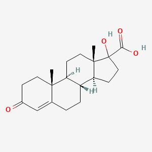 molecular formula C20H28O4 B1208764 17-Hydroxy-3-oxoandrost-4-ene-17-carboxylic acid 