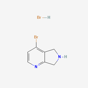 molecular formula C7H8Br2N2 B12087650 4-Bromo-6,7-dihydro-5H-pyrrolo[3,4-b]pyridine hydrobromide 